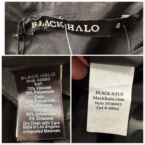 New with Tags, Black Halo Catalyna Cb Black Cocktail Dress, Size 4 - Picture 12 of 15